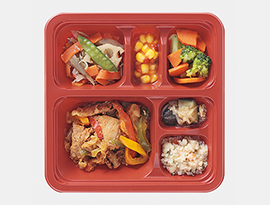 サーモンフライと温野菜の味噌マヨ