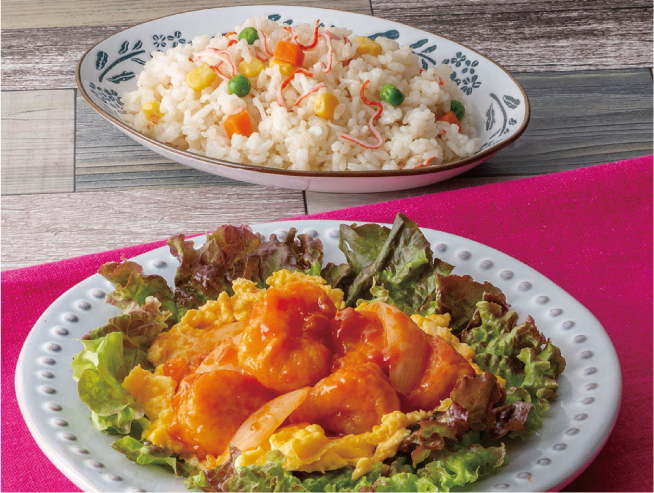 包丁いらず！揚げずに簡単ふわふわ卵のエビチリ